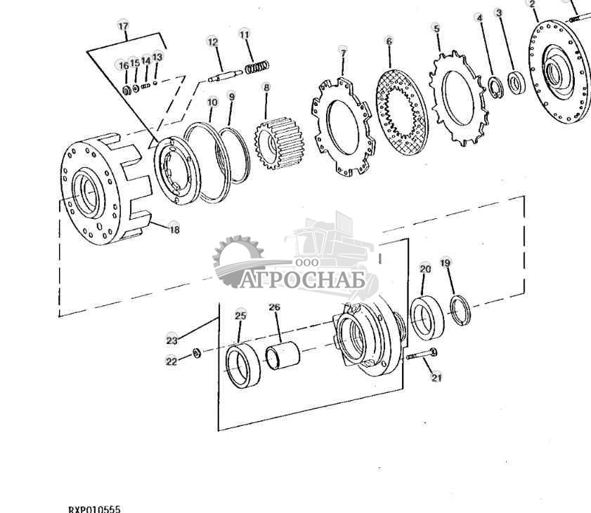 Traction Clutch And Manifold (12-Speed Syncro24-Speed PowrSync™) 
